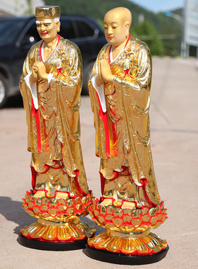 树脂阿南迦叶神像阿南尊者迦叶弟子佛像释迦佛寺庙佛像80cm