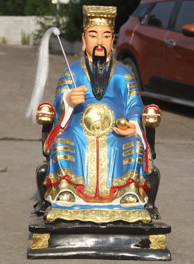 树脂彩绘金色吕洞宾寺庙菩萨佛像