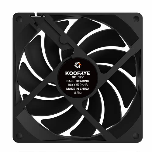 KOOFAYE XT-9015 9cm超薄机箱风扇4pin PWM cpu散热风扇温控反叶 - 图2
