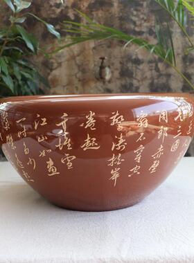 摆设云南建水风水缸聚宝盆紫陶器