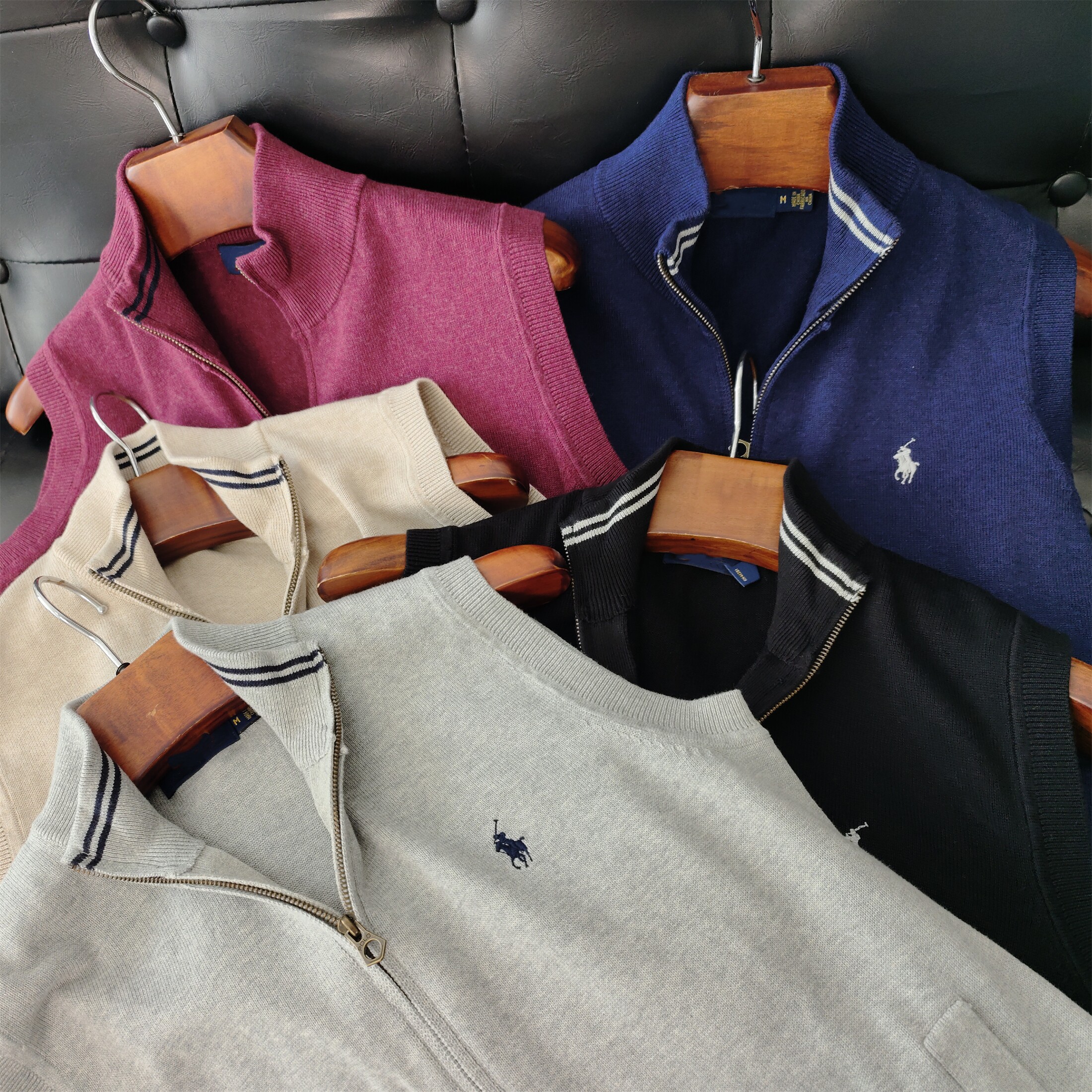 美式老钱风春秋男士商务休闲拉链针织背心百搭时尚马甲外套内搭,淘宝优惠券,粉丝福利购,淘宝优惠卷