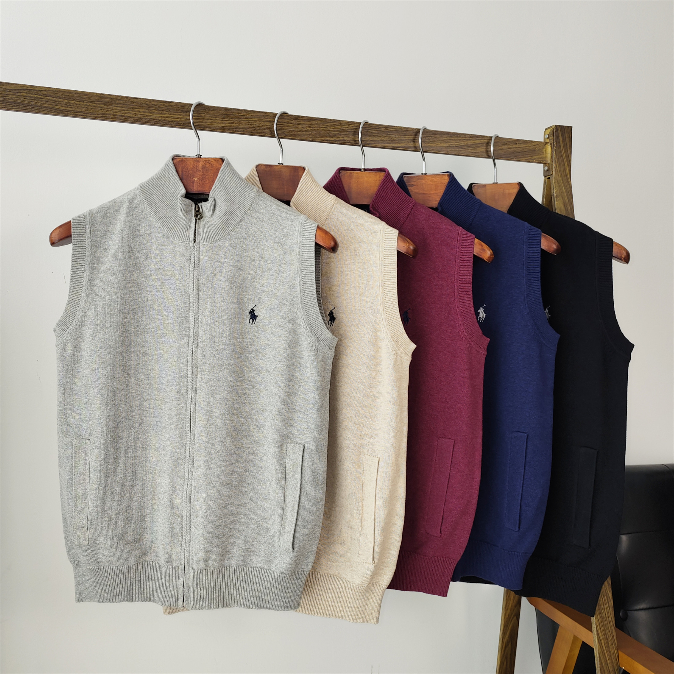 美式老钱风春秋男士商务休闲拉链针织背心百搭时尚马甲外套内搭,淘宝优惠券,粉丝福利购,淘宝优惠卷