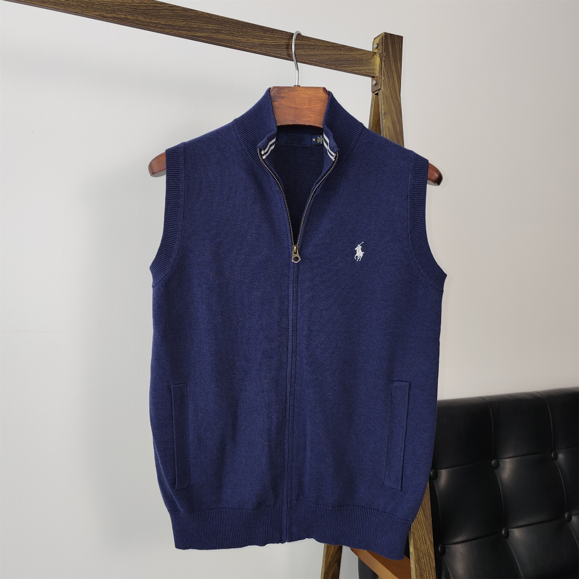 美式老钱风春秋男士商务休闲拉链针织背心百搭时尚马甲外套内搭,淘宝优惠券,粉丝福利购,淘宝优惠卷