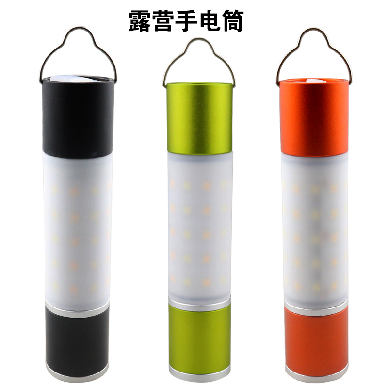 露营手电筒白光照明USB接口充电暖黄光侧灯伸缩变焦 T6灯珠带挂钩 - 图2