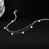 Браслет на ногу, аксессуар, браслет с одной бусиной, серебро 925 пробы, коллекция 2022, популярно в интернете, изысканный стиль