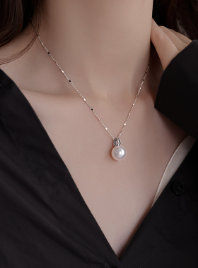 925纯银珠珠项链女2025新款