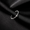 Sterling silver four-leaf clover open adjustable ring