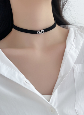 choker黑色暗黑系项链潮网性感