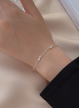 银奥纯银新款潮ins风星星手链