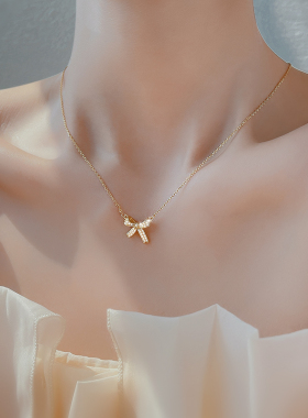 纯银小众设计感锁骨链