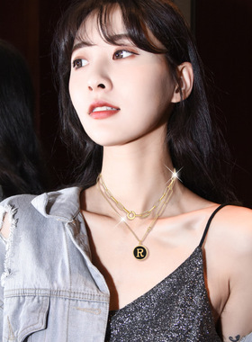 锁骨链ins字母项链高级感女