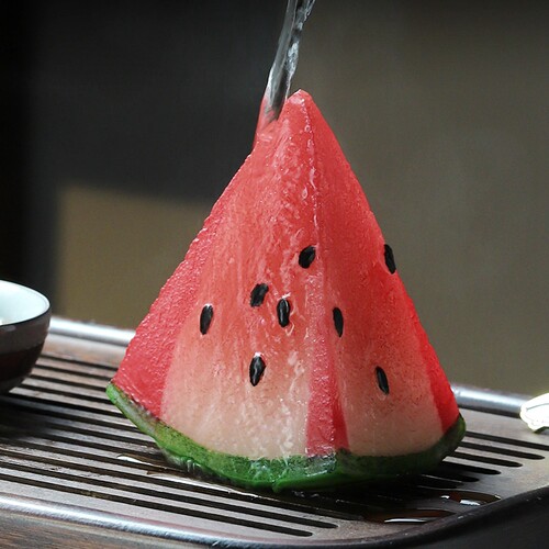 温变树脂创意水果西瓜变色茶宠摆件茶从宠茶台茶桌装饰茶盘零配件 - 图1