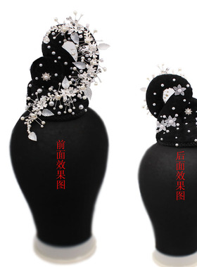 发髻雨灌春尘舞蹈表演头花独舞