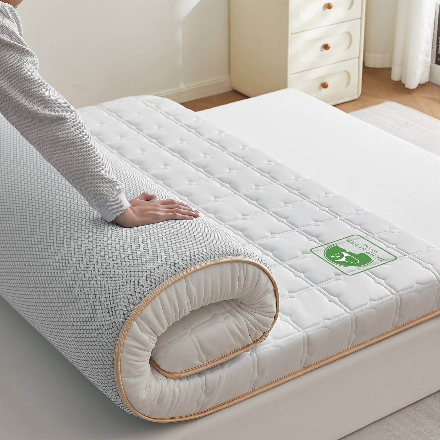 乳胶床垫软垫家用卧室高密度海绵垫1米5榻榻米垫被褥子加厚不塌陷,淘宝优惠券,粉丝福利购,淘宝优惠卷