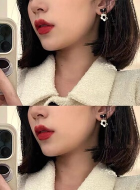 温柔风甜美爱心花朵蝴蝶结耳钉女