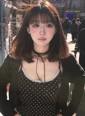纯欲黑白甜酷风蕾丝蝴蝶结choker