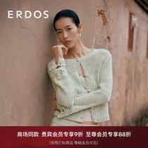 ERDOS Liu Wen the same fine spinning cashmere knit half body dress woman 24 years Spring new product Rose decoration in a long dress