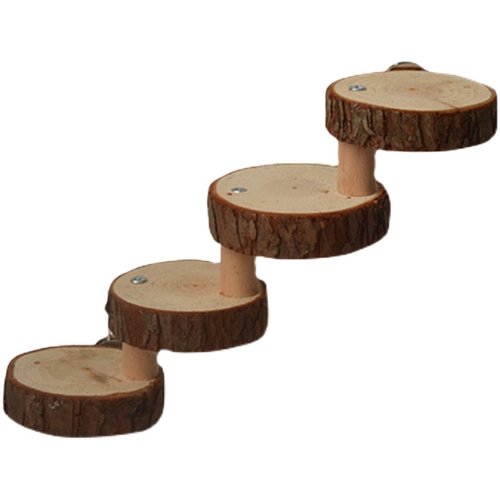 苹果木枝叉跳台树桩吊桥楼梯蜜袋鼯龙猫磨牙仓鼠玩具松鼠玩耍用品 - 图3