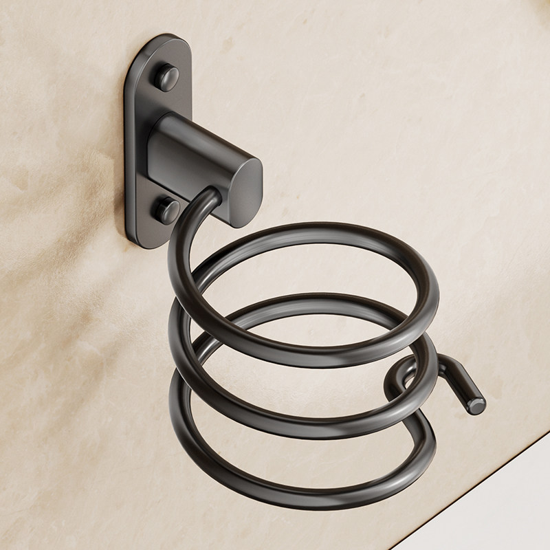 太空铝卫生间电吹风机支架老式风筒收纳架子壁挂浴室置物架免打孔,淘宝优惠券,粉丝福利购,淘宝优惠卷