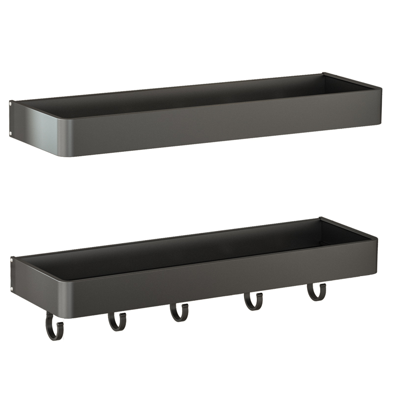 枪灰色厨房置物架调味料架壁挂刀架用品大全多功能收纳架子免打孔 - 图3