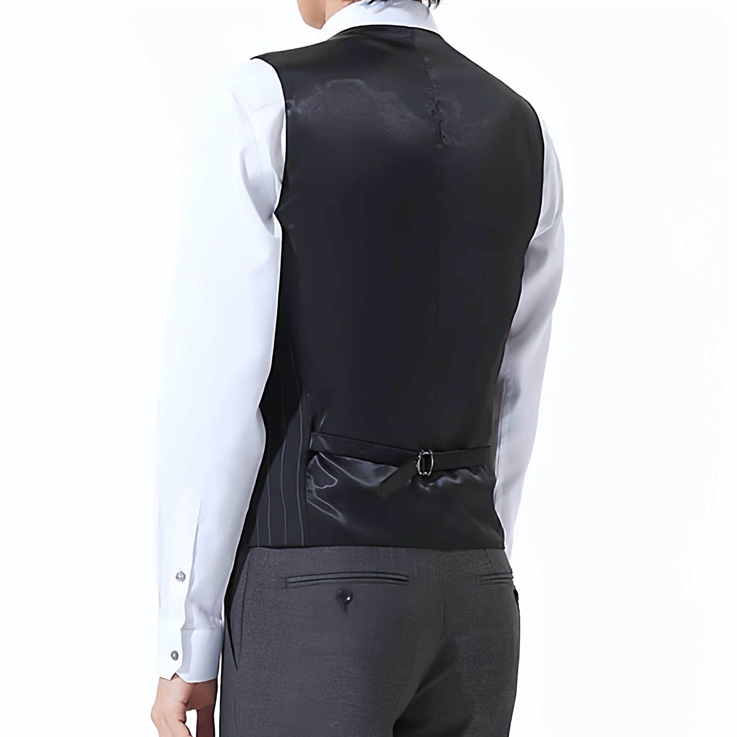 高端羊毛混纺面料商务V领马甲男士帅气秋冬新款保暖坎肩 诺丁山 - 图2