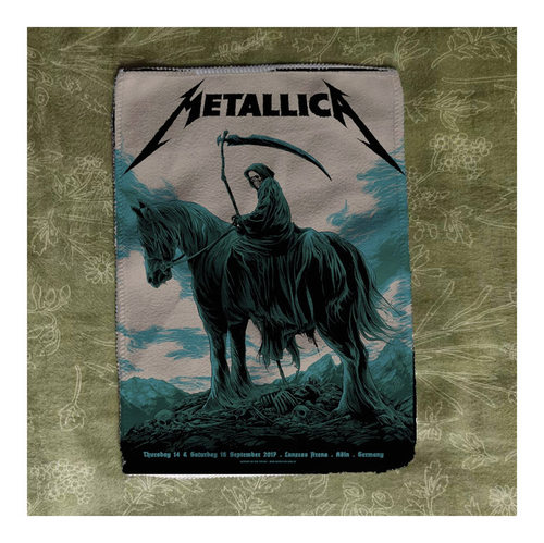 金属乐队印花柔软桃皮绒布贴多用途摇滚朋克diy remake需线缝 - 图0