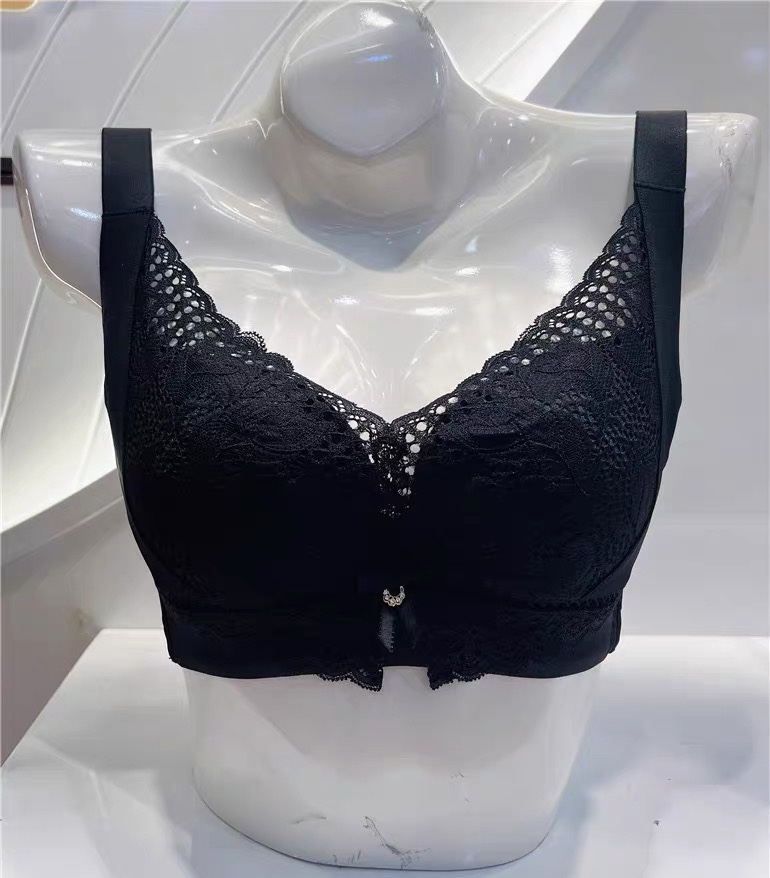 奥维丝丽CD大码纯棉硒排毒负离子美白Vc文胸薄款聚拢调整内衣大胸 - 图2