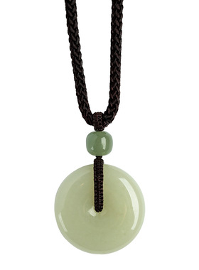 天然老坑和田玉平安扣吊坠男女保真玉佩挂件天然玉石玉坠项链情侣