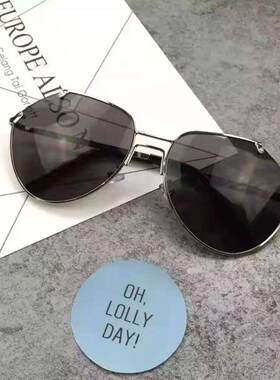 特价！外贸原单 欧美明星同款～时尚圆脸显瘦 金边蛤蟆太阳镜女