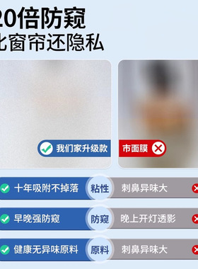 磨砂玻璃贴膜窗贴防窥透光不透人遮光隔热膜浴室窗户贴纸防偷窥膜