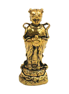 金童玉女摆件供奉家用招财善财童子龙女站立观音观音坐像居家客厅