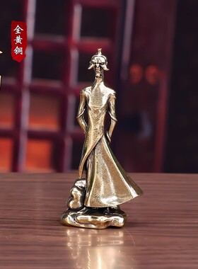 哪吒2之魔童闹海人物申公豹手办汽车摆件人偶雕像模型纯黄铜摆件