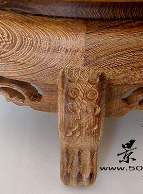 超大号鸡翅木花瓶雕刻虎脚底座