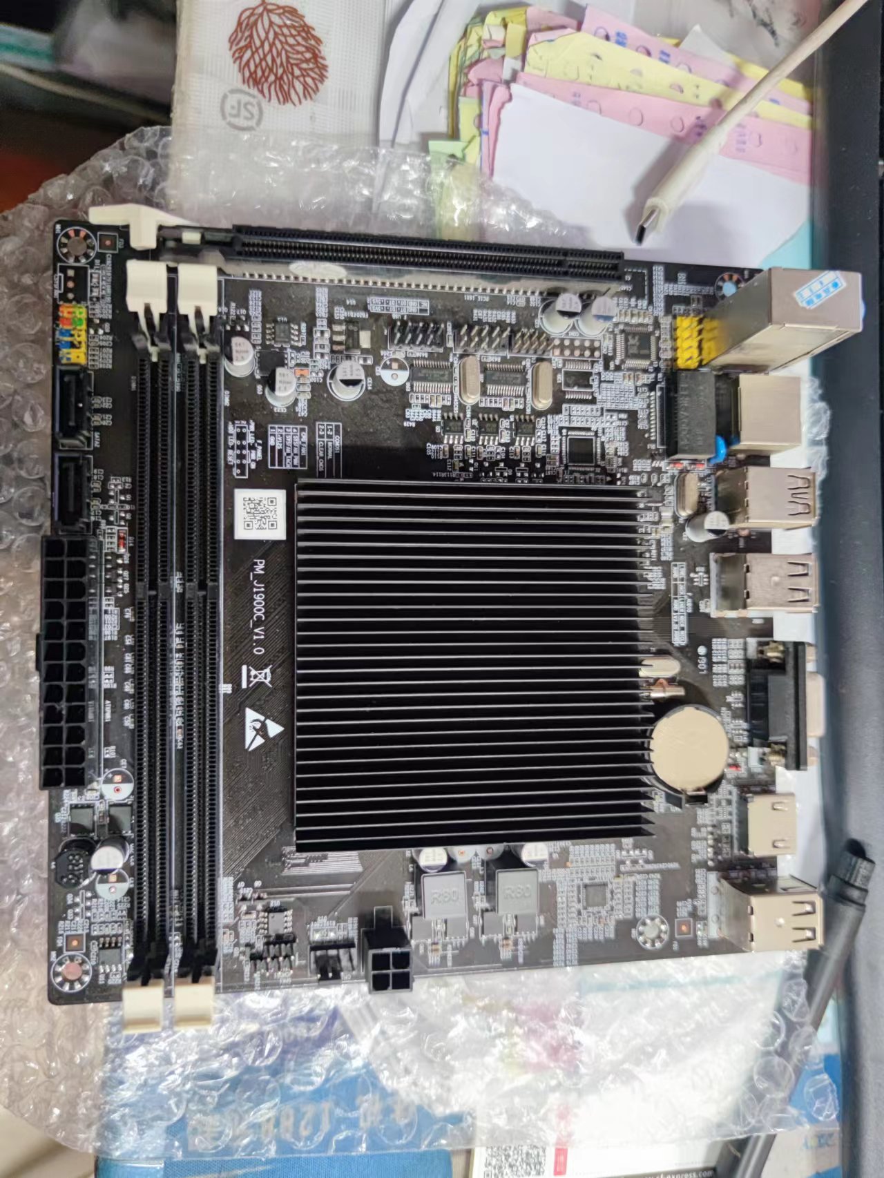 J1900工控主板220V/PCIe/PM-J1900C/VGA+HDMI/NAS群晖主板无风扇-图3