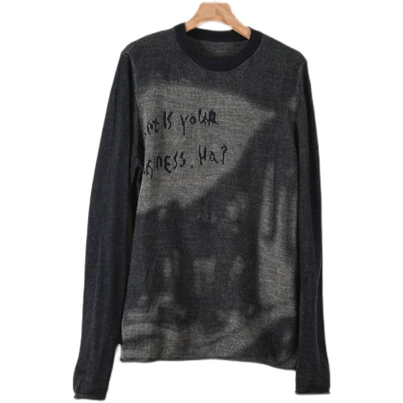 男装品牌折扣特价正品宽松时尚印花针织T恤毛衣套头打底衫,淘宝优惠券,粉丝福利购,淘宝优惠卷