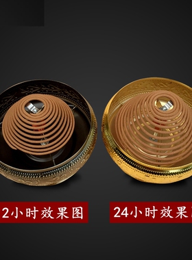 24小时大号盘香炉檀香金属佛具