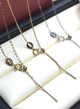 简洁大方极闪18k黄金万能链o字链