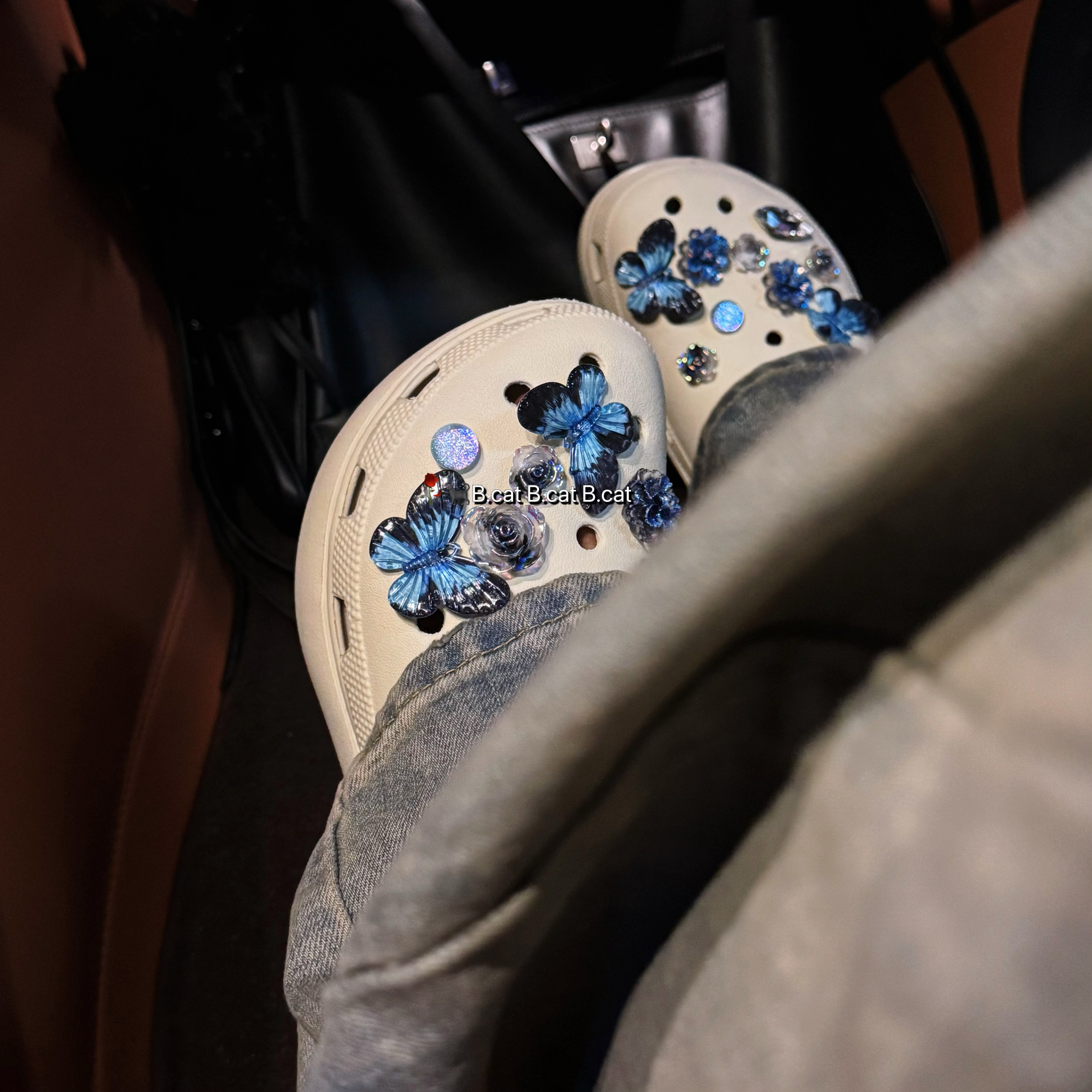 【蓝蝶】原创设计洞洞鞋鞋花鞋扣高级感crocs适配配件鞋花,淘宝优惠券,粉丝福利购,淘宝优惠卷