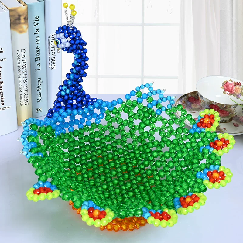 Creative beaded bracelet handmade, materials set, woven beads, storage system, accessory, DIY, peacock