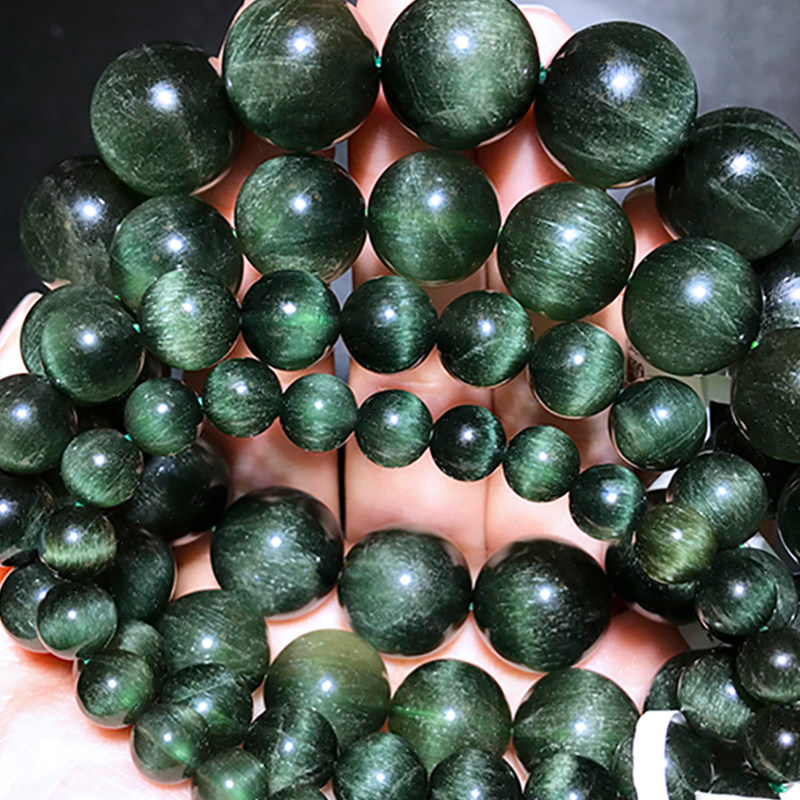 一物一图天然绿发晶钛晶顺发猫眼石男女士手链绿幽灵板钛水晶手串,淘宝优惠券,粉丝福利购,淘宝优惠卷