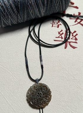 手工编织项链蜡皮绳挂脖创意编绳黄金古法吊坠平安扣蜜蜡佛牌男女