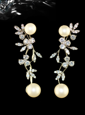 优雅晚礼服项链耳环套装韩国进口