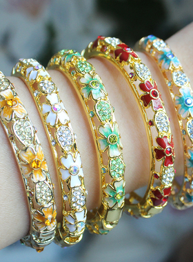 极速老北京特色景泰蓝手镯子双层镂空G开口王府井故宫长城旅游纪