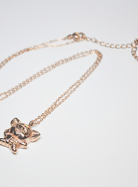 民族风时尚个性动物吊坠小清新轻奢可爱甜美小猪项链春夏季锁骨链