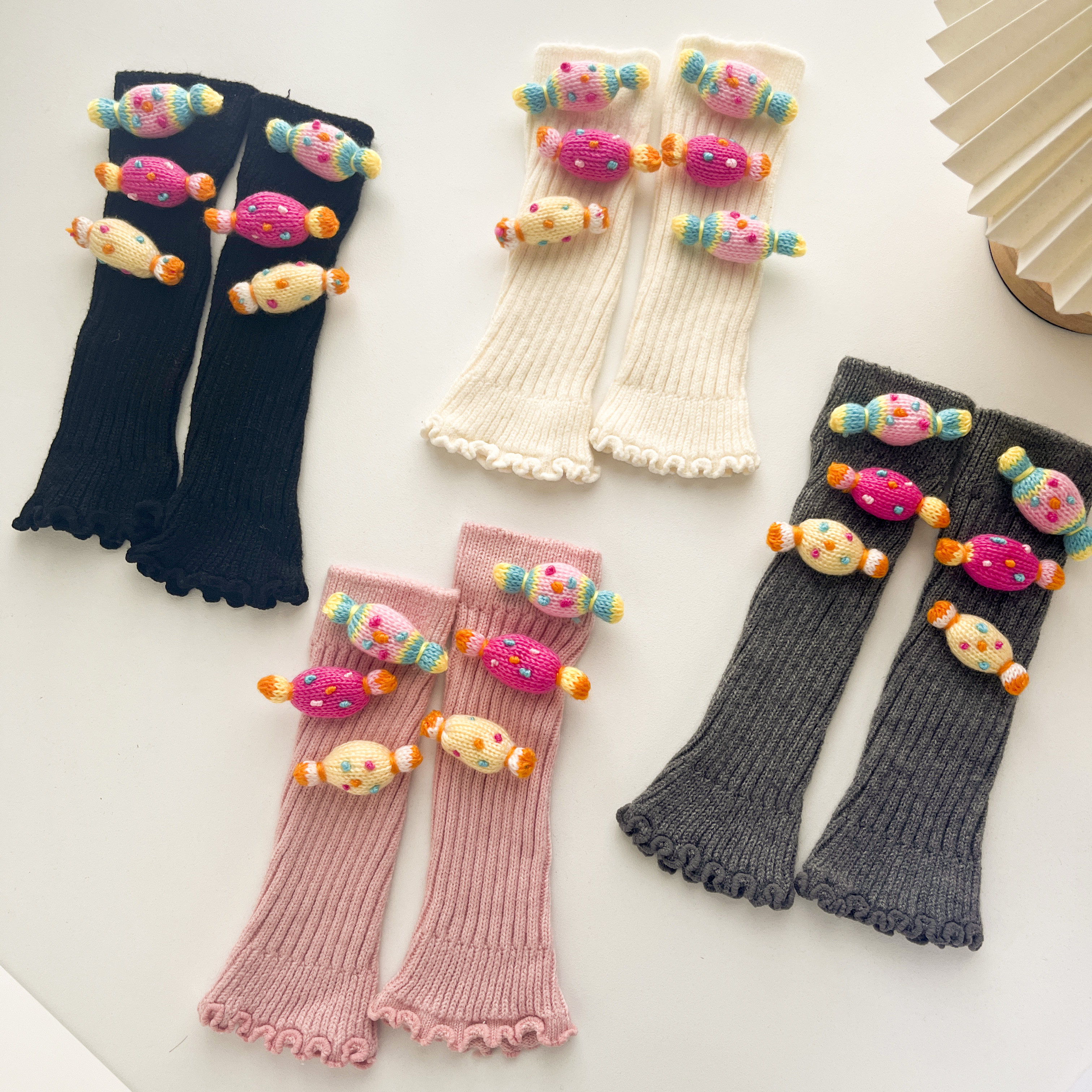 婴儿秋冬新款可爱卡通立体糖果堆堆袜套女宝宝彩色针织堆堆小腿套,淘宝优惠券,粉丝福利购,淘宝优惠卷