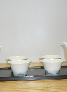 远山手绘茶具茶室样板间新中式