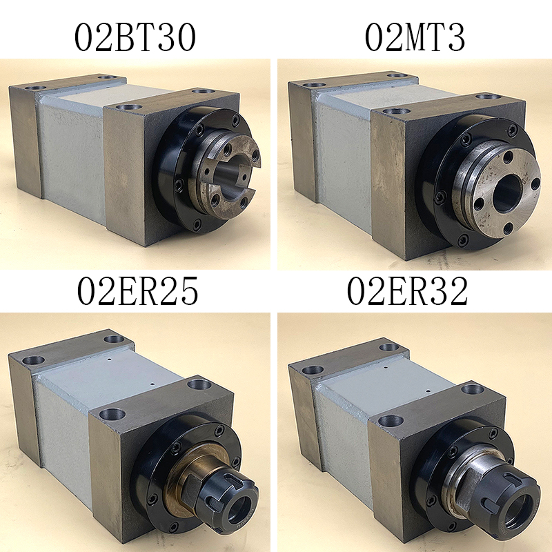 机床动力头2号型BT30 ER25 ER32 莫氏MT3钻 镗 铣 磨主轴头动力头