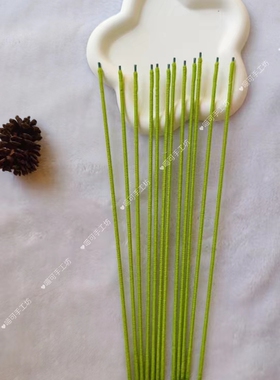 手工针织花杆半成品毛线缠绕通用叶子玫瑰花向日葵泡芙花盛唐线