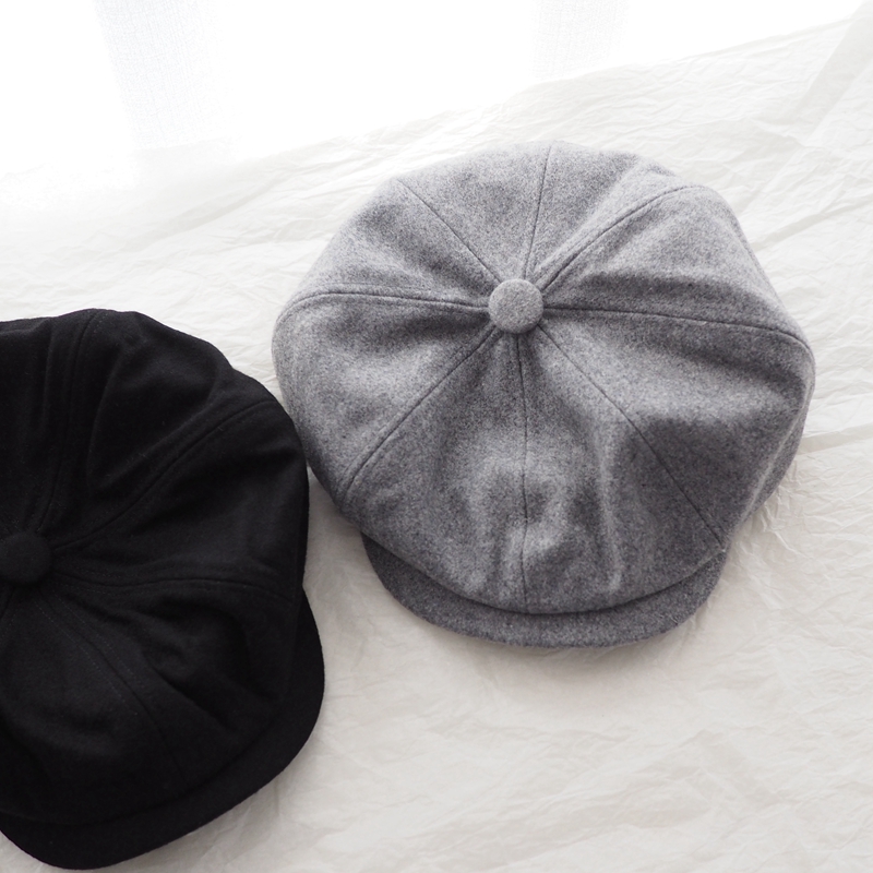 超大头围63cm码秋冬复古毛呢料前进八角帽男日系加大码画家帽子女 - 图1