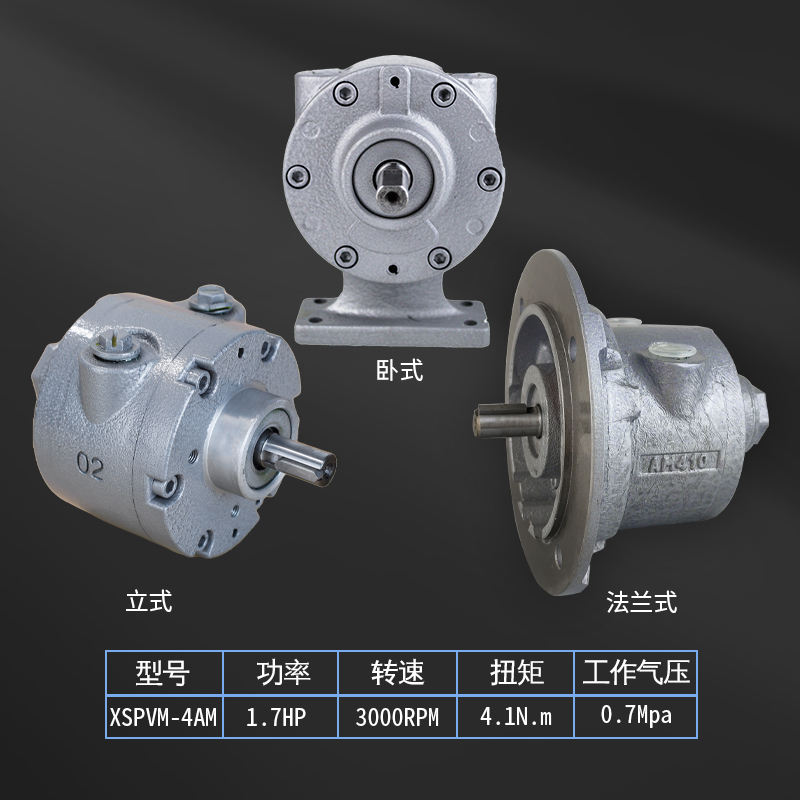 欣山XSPVM-4AM叶片式风动气动马达高速强力大功率防爆正反可调速-图0